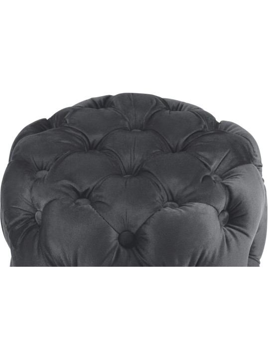 Taburet Drancy Velvet M, mørkegrå