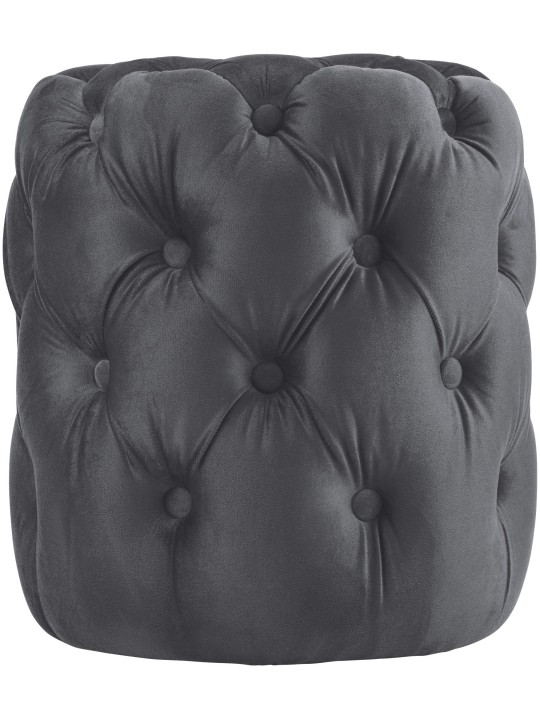Taburet Drancy Velvet M, mørkegrå