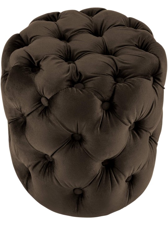 Taburet Drancy Velvet M, mørkebrun