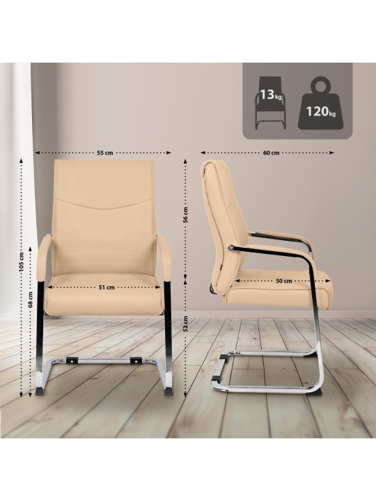 Besøgsstol Hobart, khaki Besøgsstol Hobart, khaki