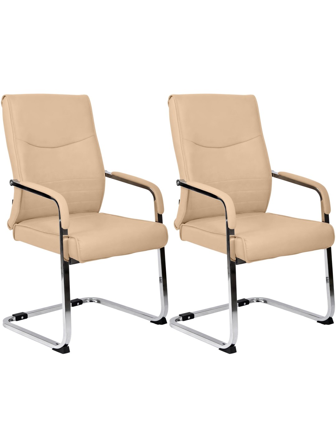 Sæt med 2 besøgsstole Hobart, khaki