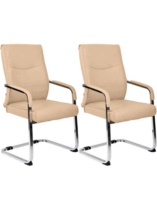 Sæt med 2 besøgsstole Hobart, khaki