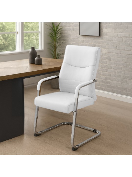 Sæt med 2 besøgsstole Hobart, hvid