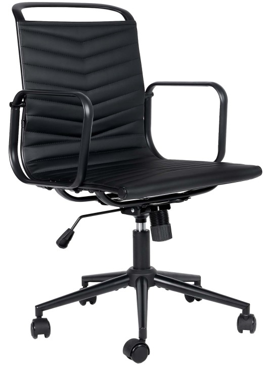 Kontorstol Bakers imiteret læder, sort