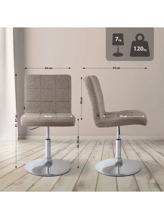 Stol Ricky stof, taupe