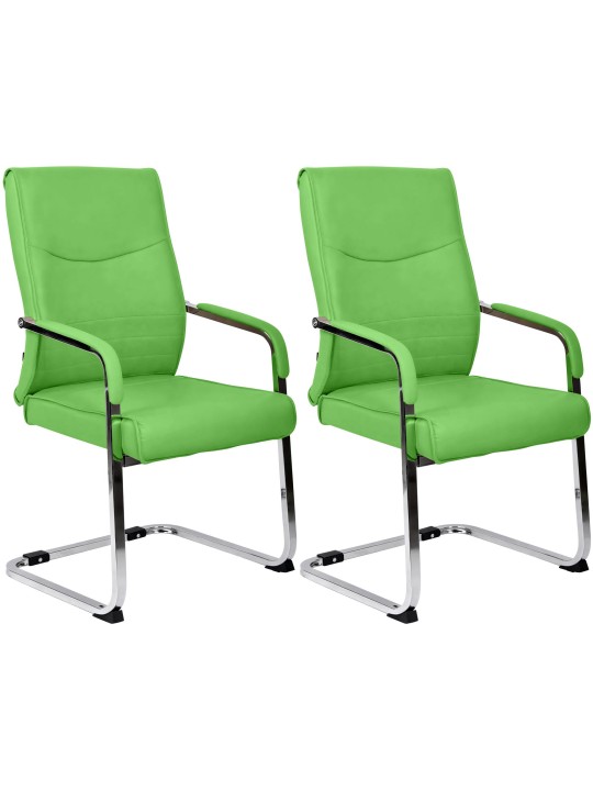 Sæt med 2 besøgsstole Hobart, grøn