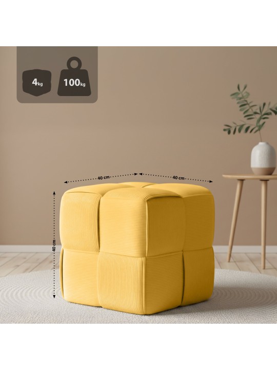 Taburet Forinta Cord, gul