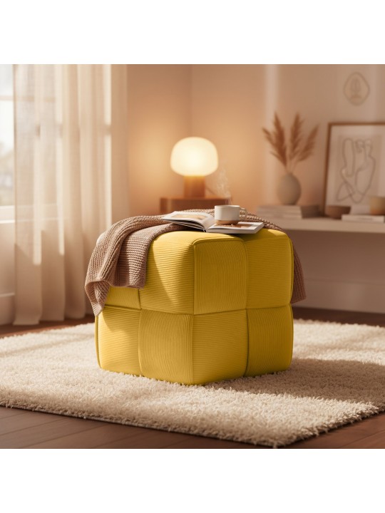 Taburet Forinta Cord, gul