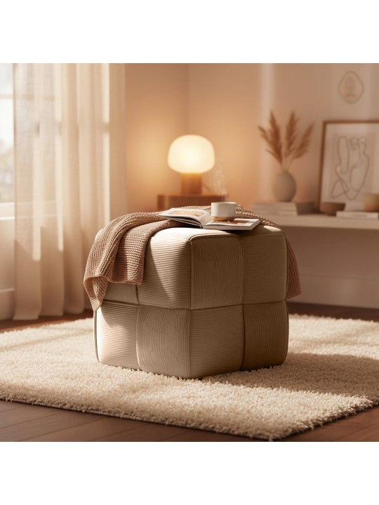 Taburet Forinta Cord, taupe Taburet Forinta Cord, taupe