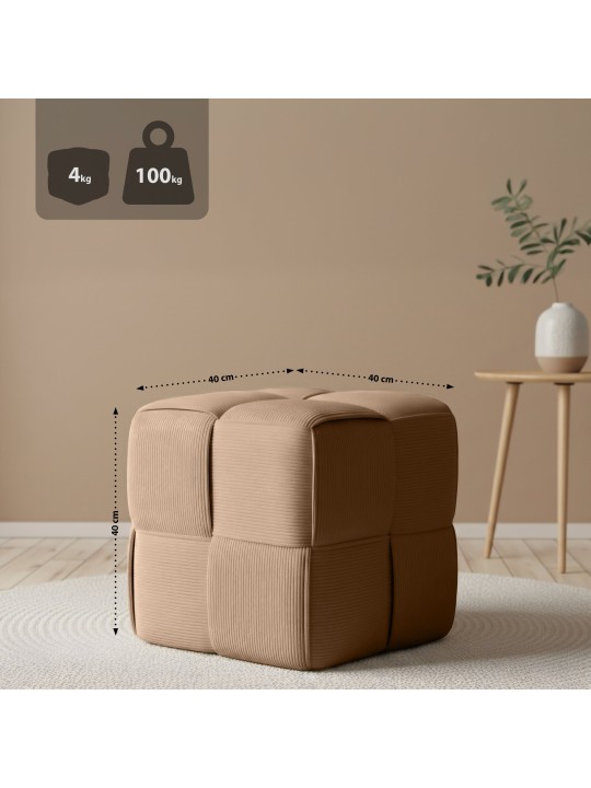 Taburet Forinta Cord, taupe Taburet Forinta Cord, taupe