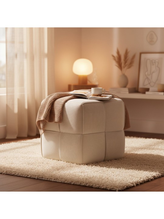 Taburet Forinta Cord, creme