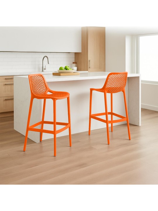 Sæt med 2 barstole Air, orange