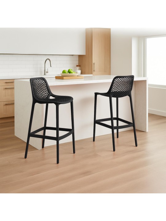 Sæt med 2 barstole Air, sort