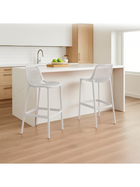 Sæt med 2 barstole Air, hvid