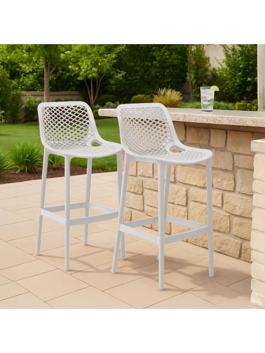 Sæt med 2 barstole Air, hvid