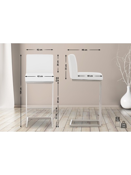 Barstol Paros, hvid Barstol Paros, hvid