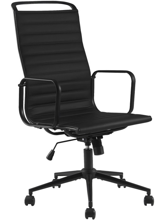 Kontorstol Nelson imiteret læder, sort