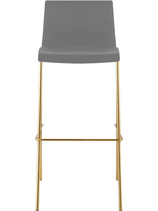 Barstol Hoover plast 4-fods guld, grå Barstol Hoover plast 4-fods guld, grå