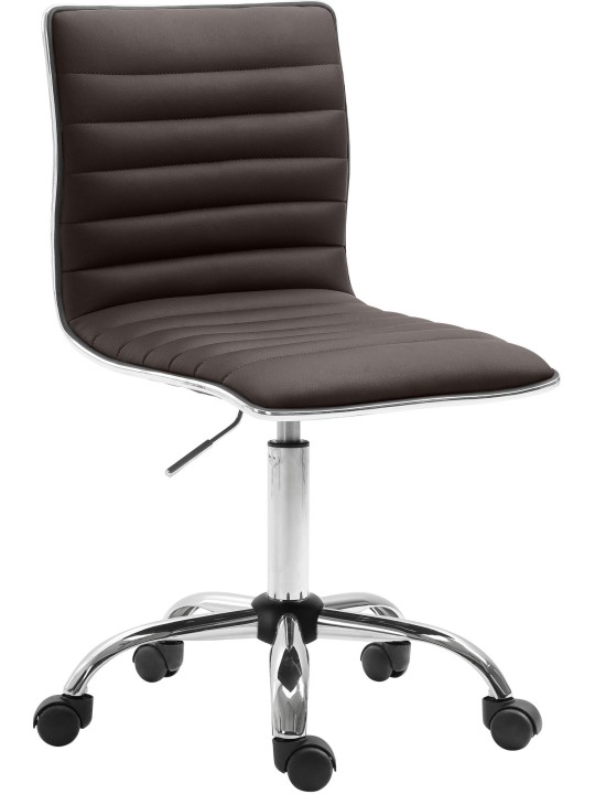 Arbejdsskammel Alamosa imiteret læder, brun