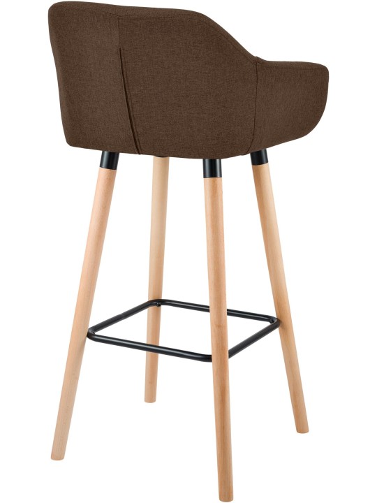 Barstol Grant stof, brun