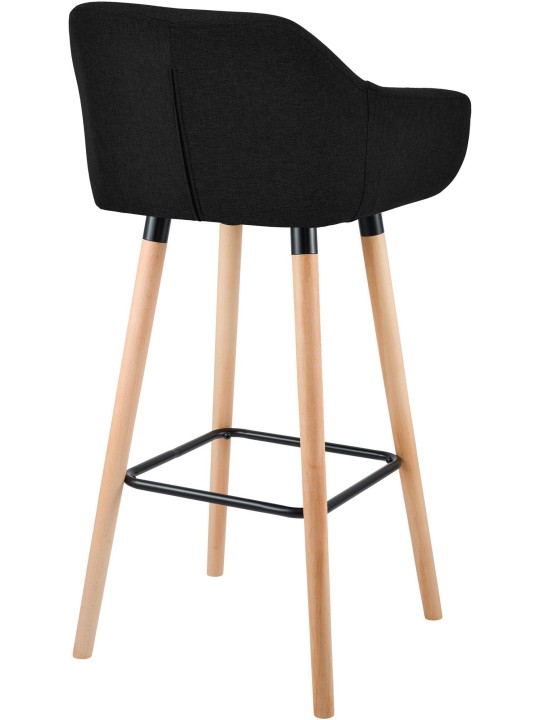 Barstol Grant stof, sort