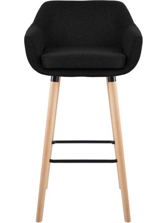 Barstol Grant stof, sort