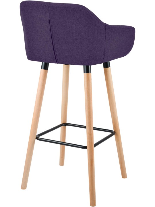 Sæt med 2 barstole Grant stof, lilla