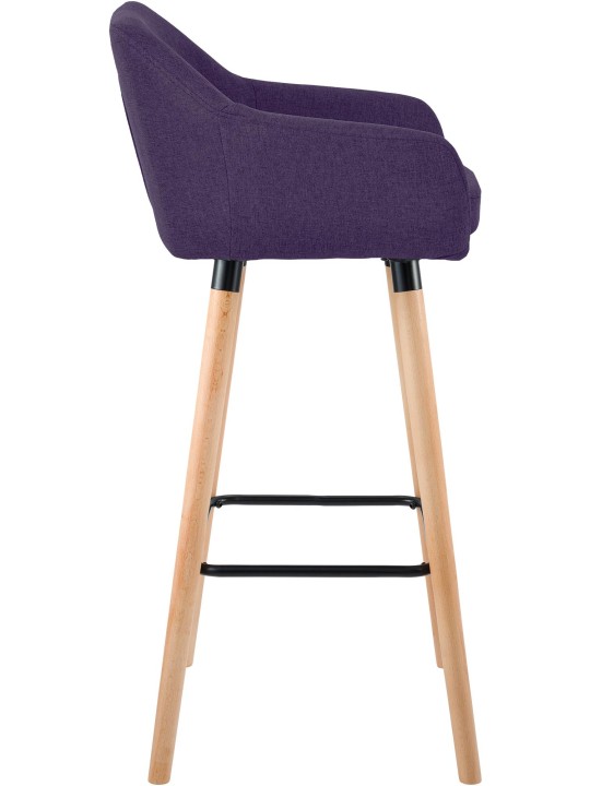 Sæt med 2 barstole Grant stof, lilla