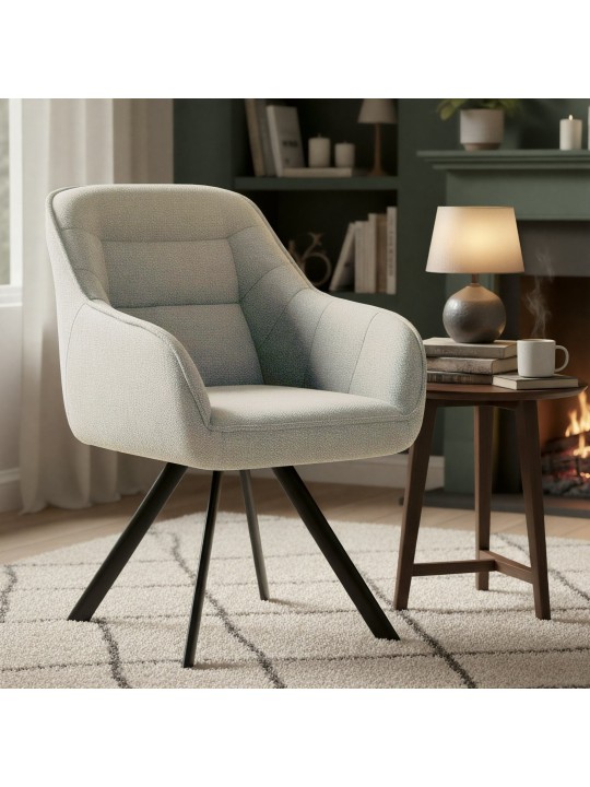 Stol Pettuli stof, creme