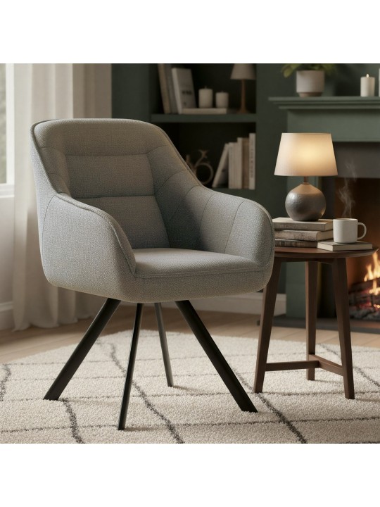 Stol Pettuli stof, taupe