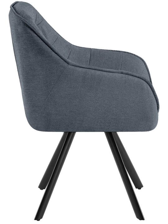 Stol Pettuli stof, mørkegrå