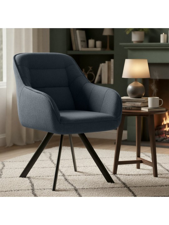 Stol Pettuli stof, mørkegrå