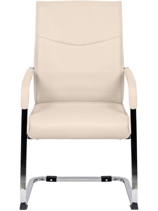 Sæt med 2 besøgsstole Hobart, creme