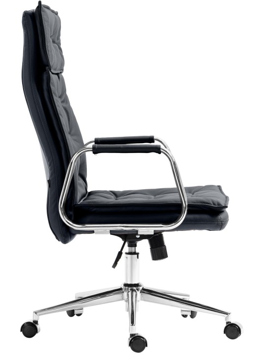 Kontorstol Sotira ægte læder, sort