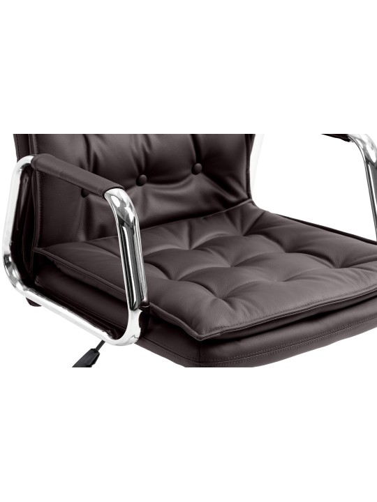 Kontorstol Sotira ægte læder, brun