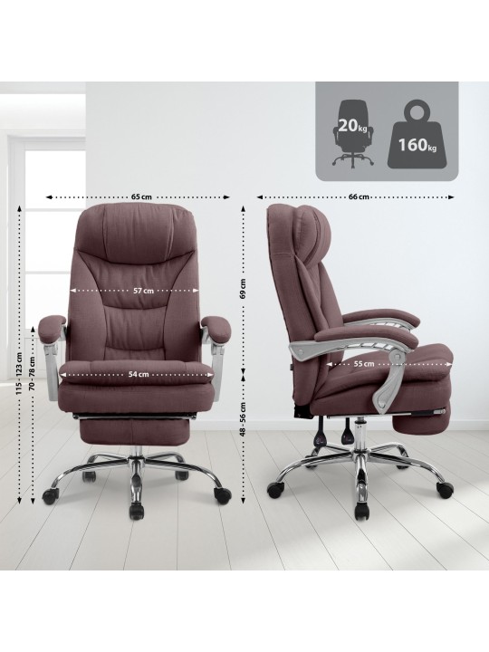 XL kontorstol Troy stof, brun