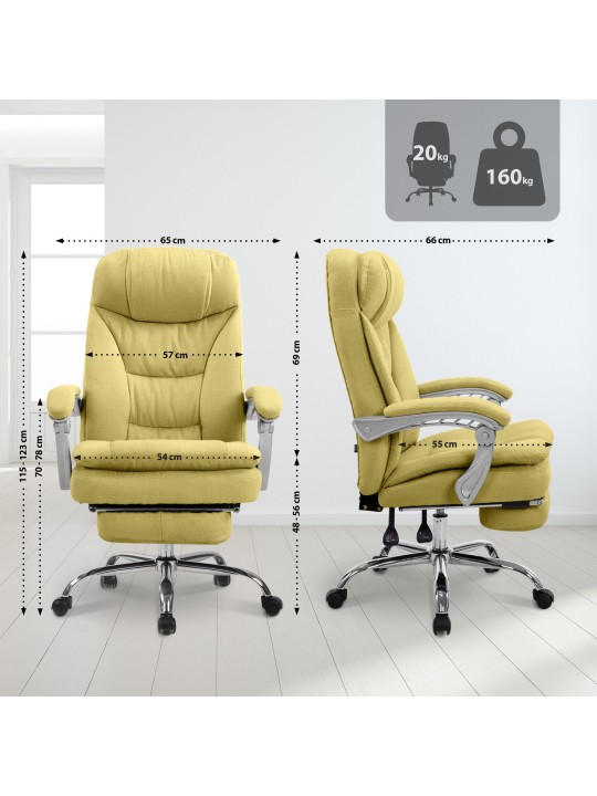 XL kontorstol Troy stof, grøn