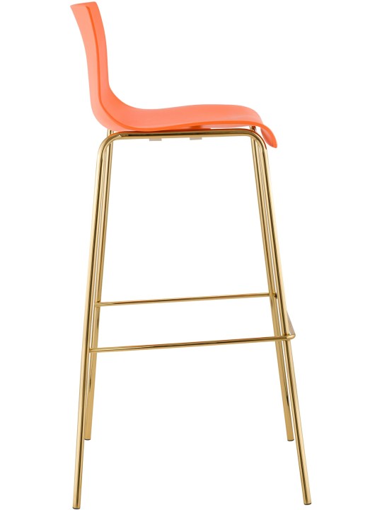 Barstol Hoover plast 4-fods guld, orange Barstol Hoover plast 4-fods guld, orange