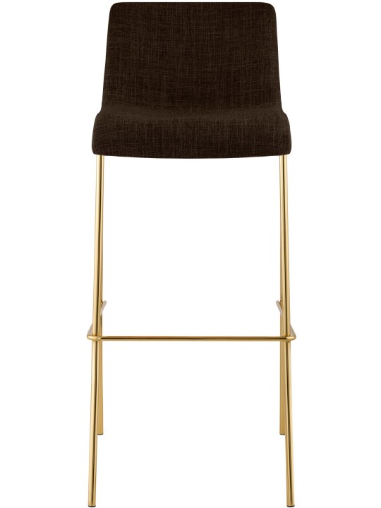 Barstol Hoover stof 4-fods guld, brun Barstol Hoover stof 4-fods guld, brun