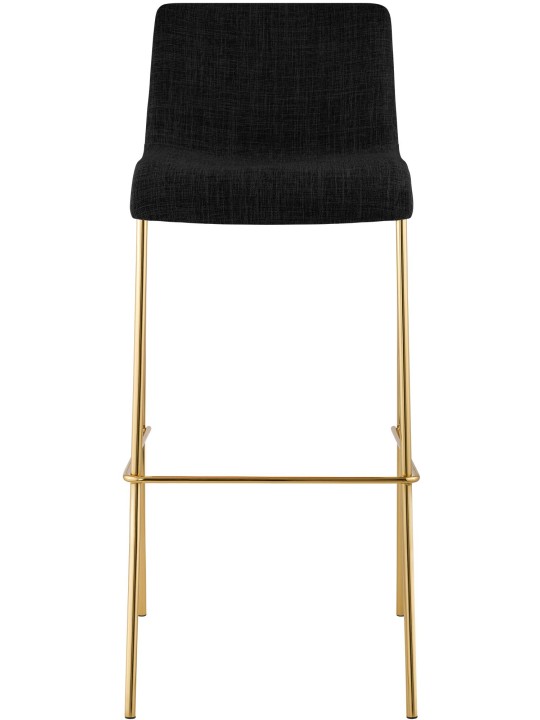 Barstol Hoover stof 4-fods guld, mørkegrå Barstol Hoover stof 4-fods guld, mørkegrå