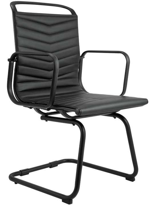 Besøgsstol Tomkin imiteret læder, sort