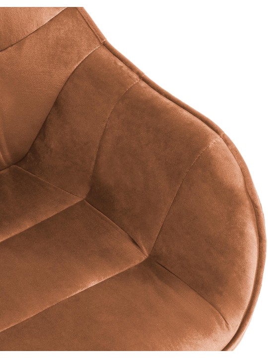 Stol Russel fløjl, kaffe