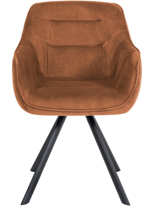 Stol Russel fløjl, kaffe