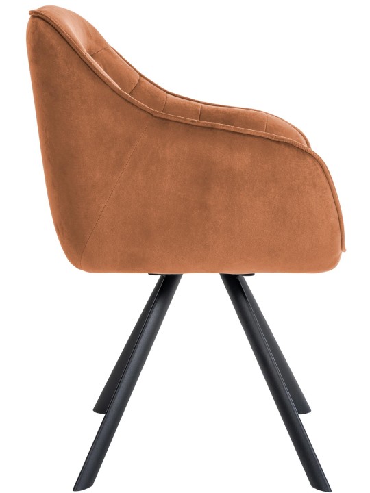 Stol Russel fløjl, kaffe