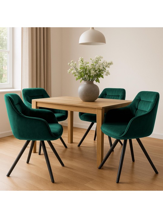 Stol Russel fløjl, grøn Stol Russel fløjl, grøn