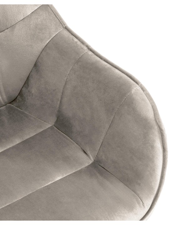 Stol Russel fløjl, grå