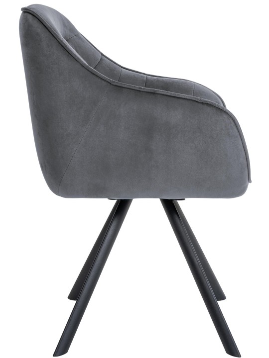 Stol Russel fløjl, mørkegrå Stol Russel fløjl, mørkegrå
