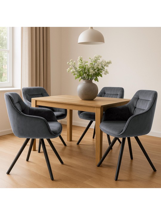 Stol Russel fløjl, mørkegrå Stol Russel fløjl, mørkegrå