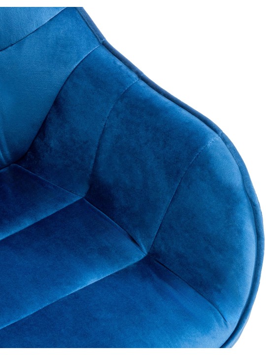 Stol Russel fløjl, blå