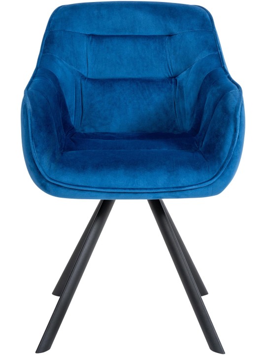 Stol Russel fløjl, blå